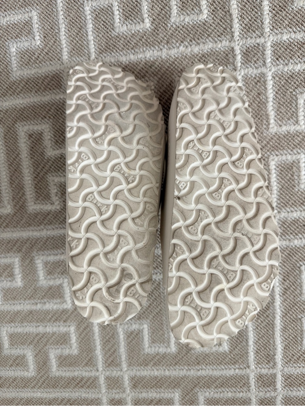 White Rubber Birkenstock Arizona Sandals - Picture 4 of 4